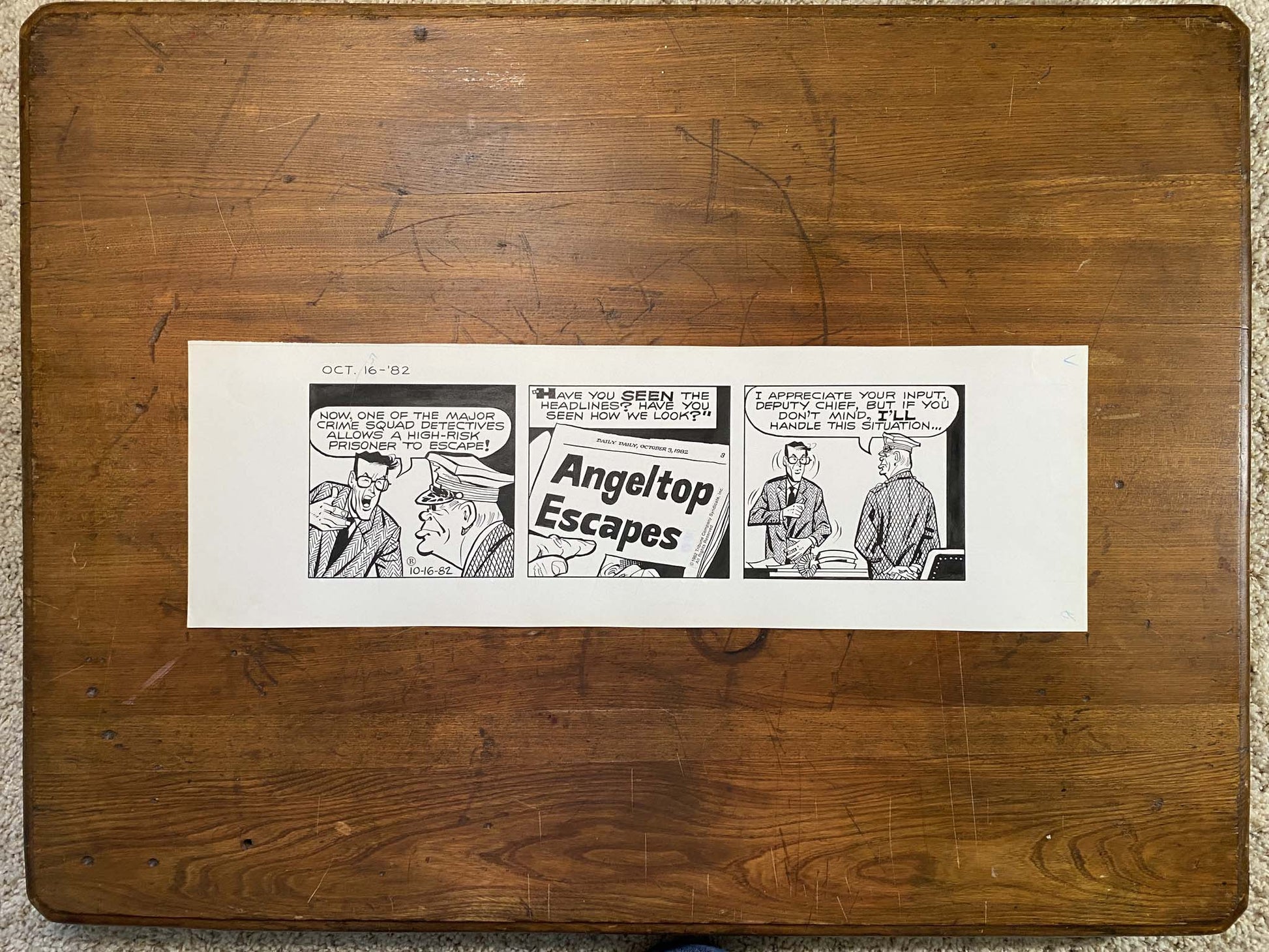 Dick Tracy Daily 10/16/82 Original Art Illustration | Fletcher Studio