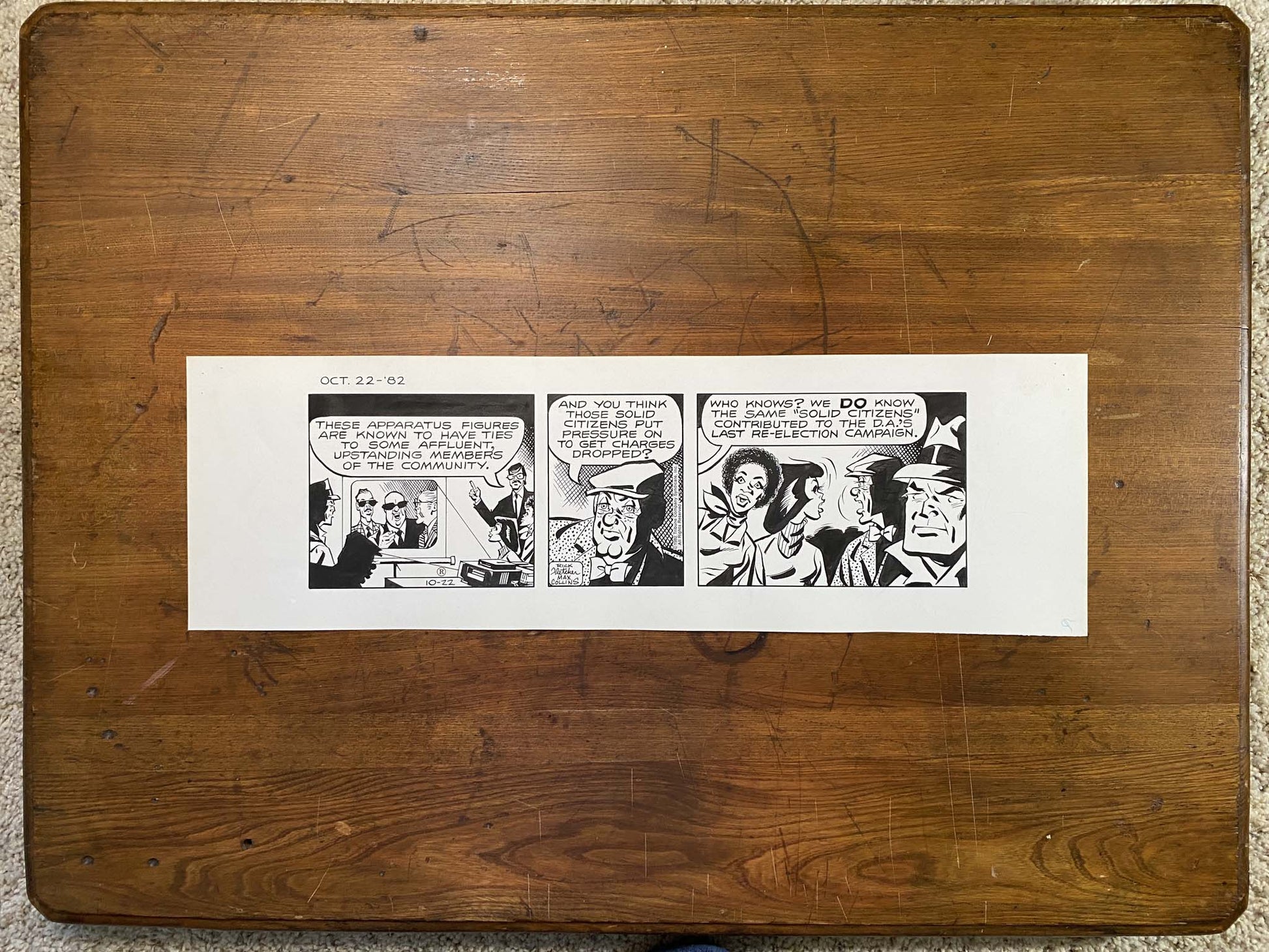 Dick Tracy Daily 10/22/82 Original Art Illustration | Fletcher Studio
