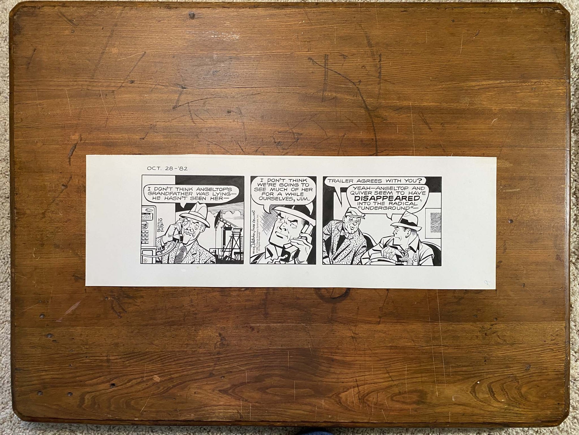 Dick Tracy Daily 10/28/82 Original Art Illustration | Fletcher Studio