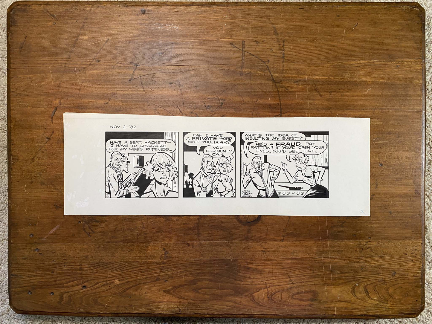 Dick Tracy Daily 11/2/82 Original Art Illustration | Fletcher Studio
