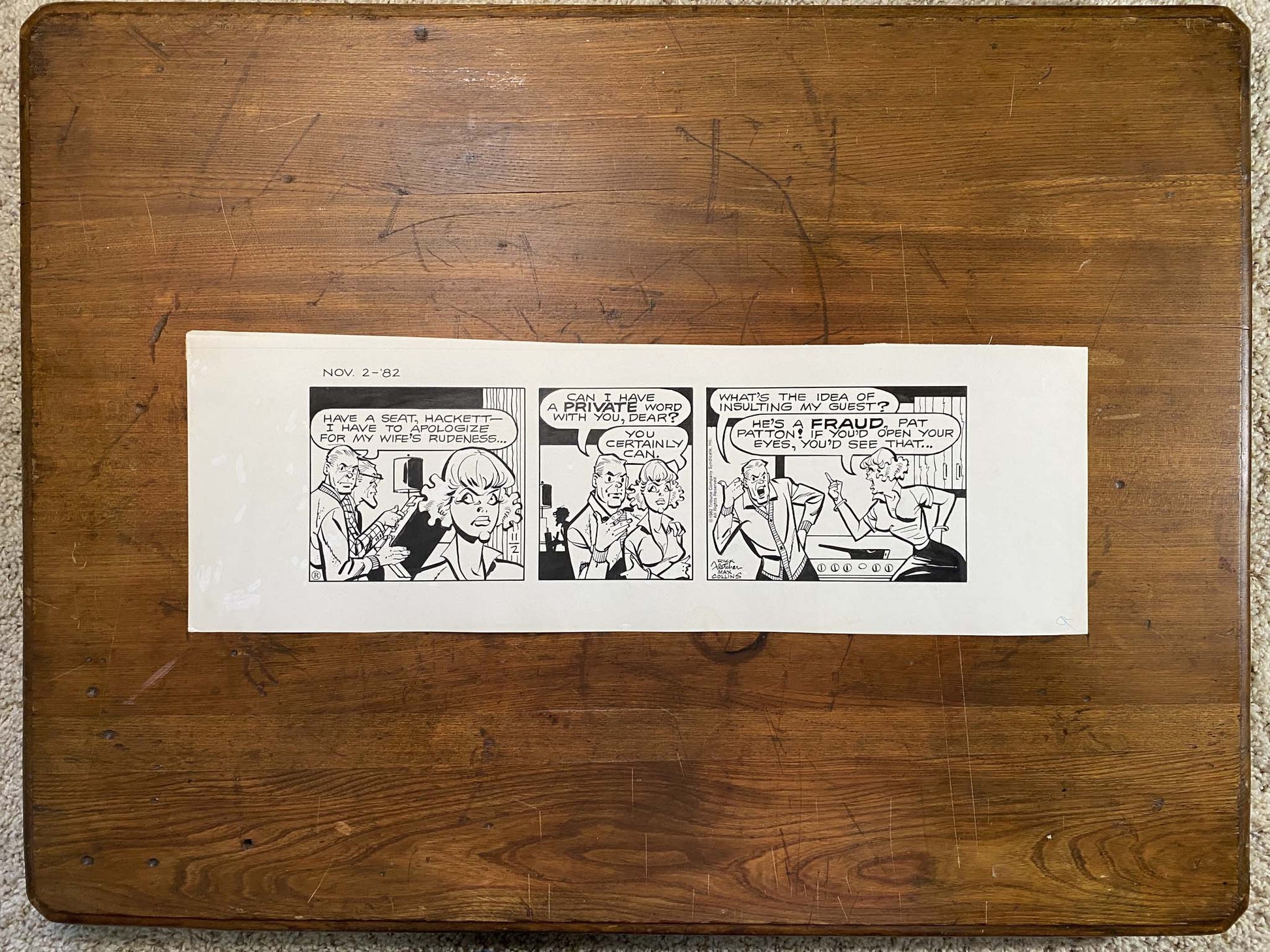 Dick Tracy Daily 11/2/82 Original Art Illustration | Fletcher Studio