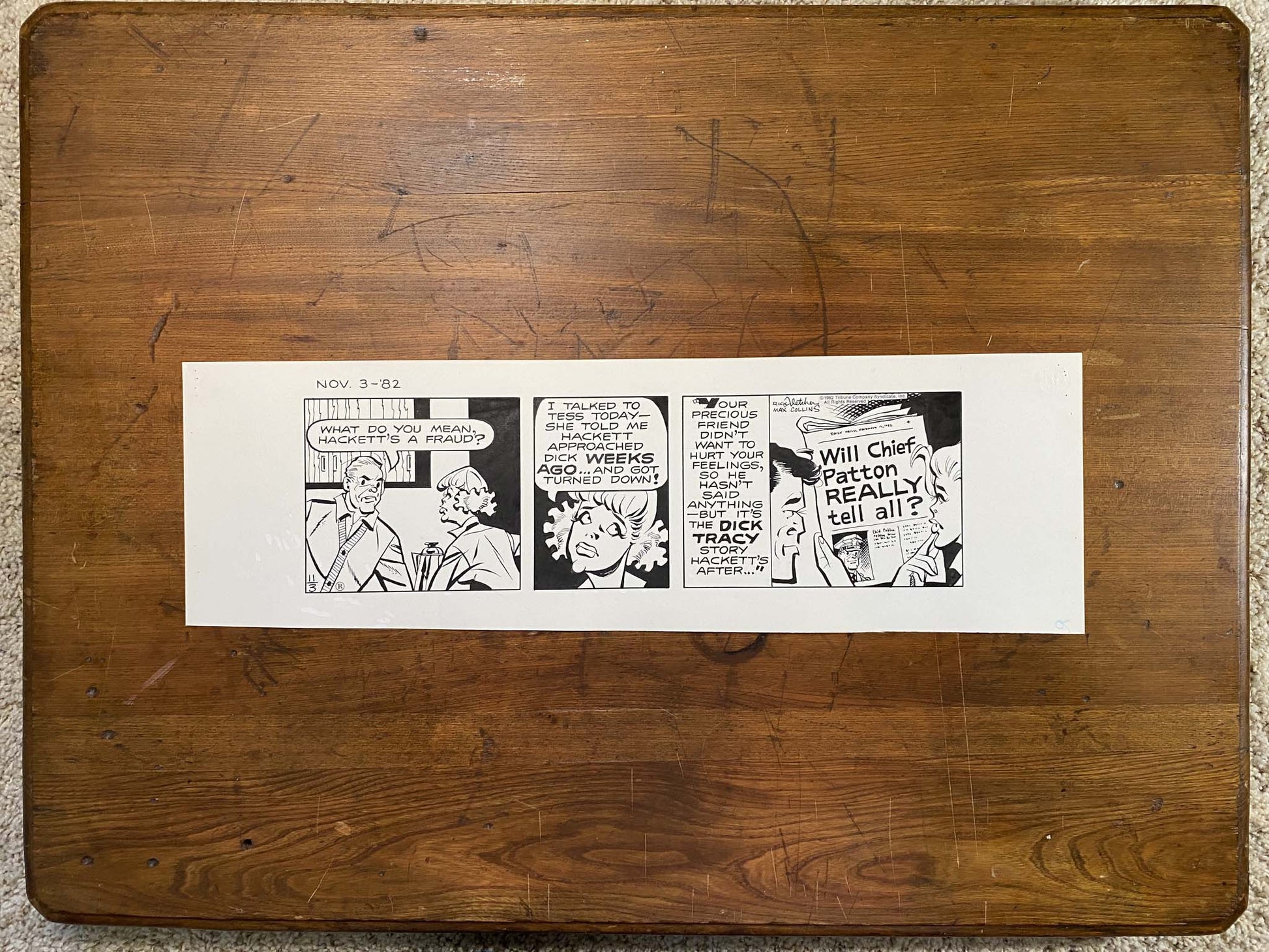 Dick Tracy Daily 11/3/82 Original Art Illustration | Fletcher Studio