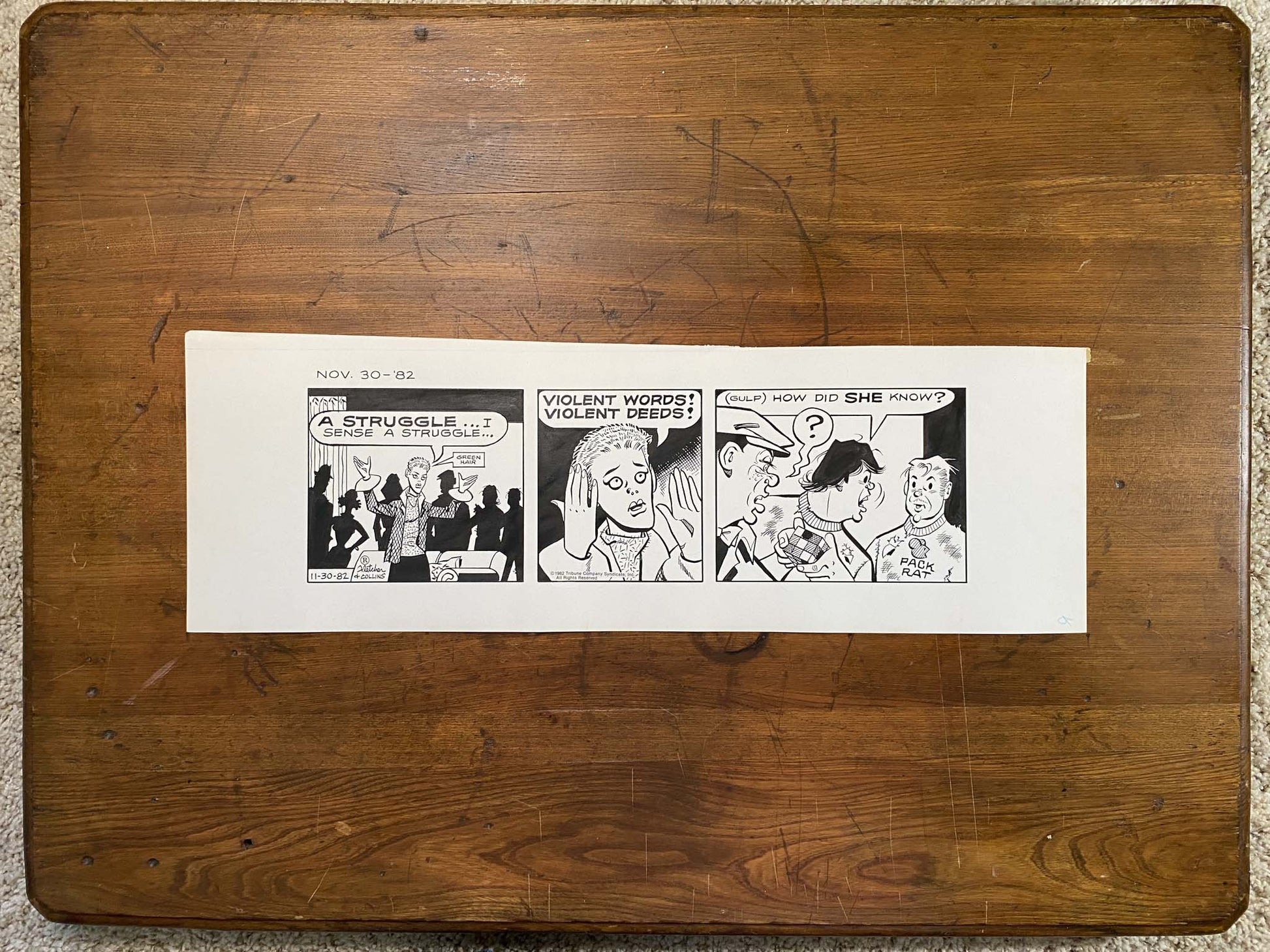 Dick Tracy Daily 11/30/82 Original Art Illustration | Fletcher Studio