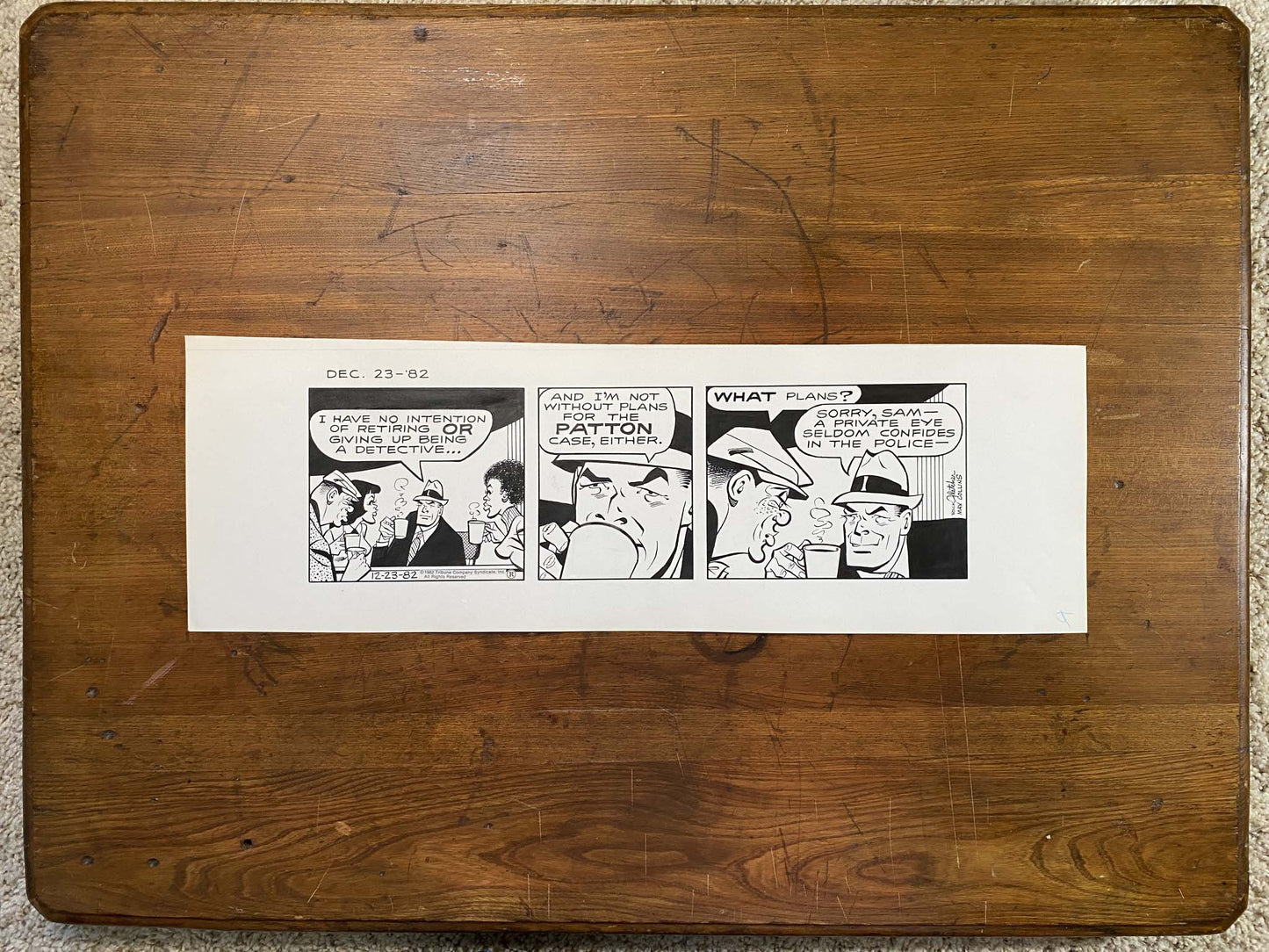 Dick Tracy Daily 12/23/82 Original Art Illustration | Fletcher Studio