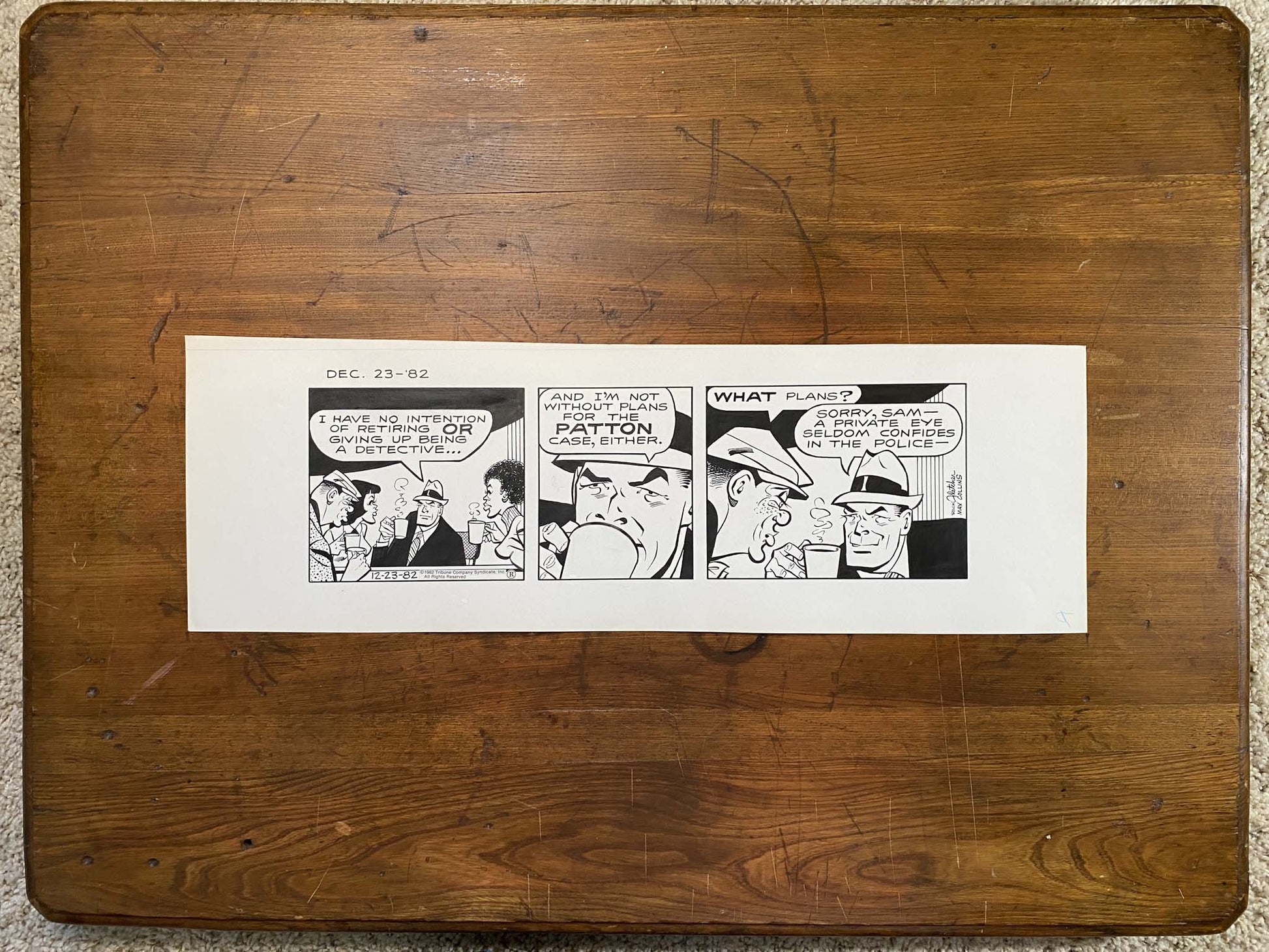 Dick Tracy Daily 12/23/82 Original Art Illustration | Fletcher Studio