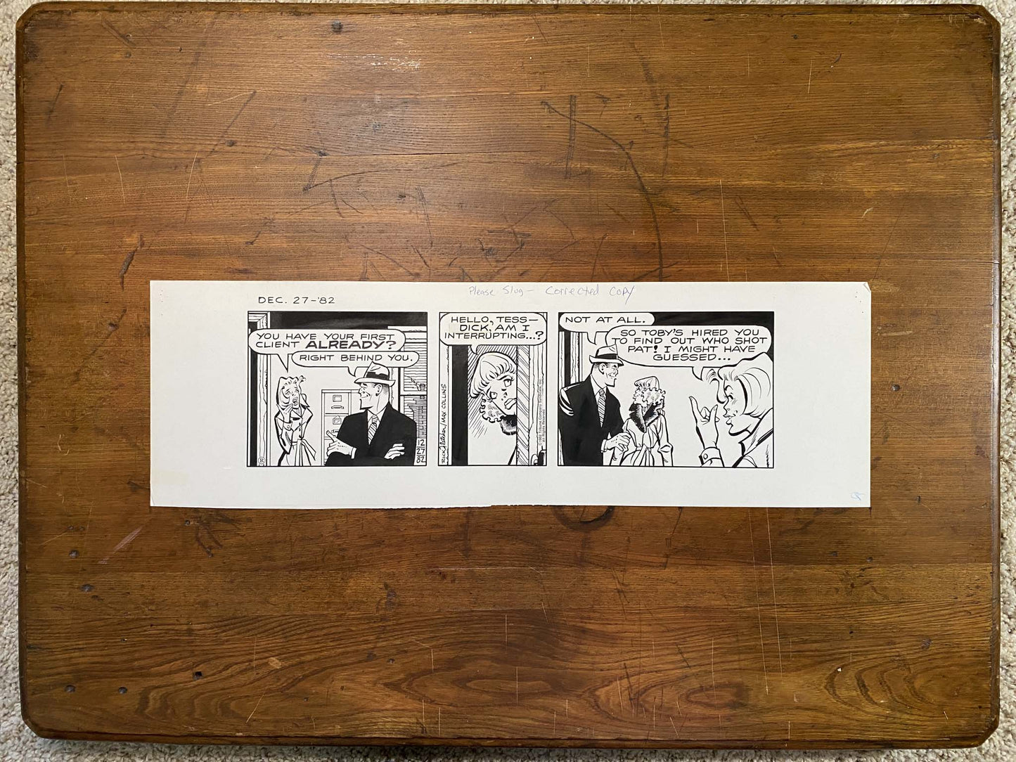 Dick Tracy Daily 12/27/82 Original Art Illustration | Fletcher Studio