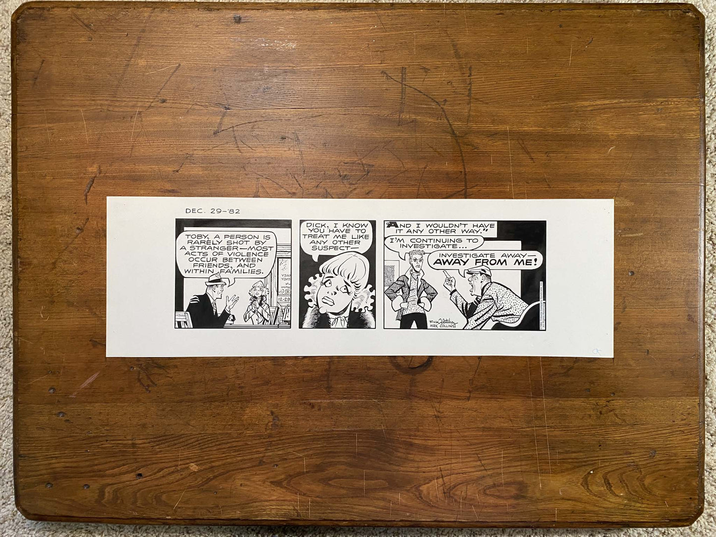 Dick Tracy Daily 12/29/82 Original Art Illustration | Fletcher Studio
