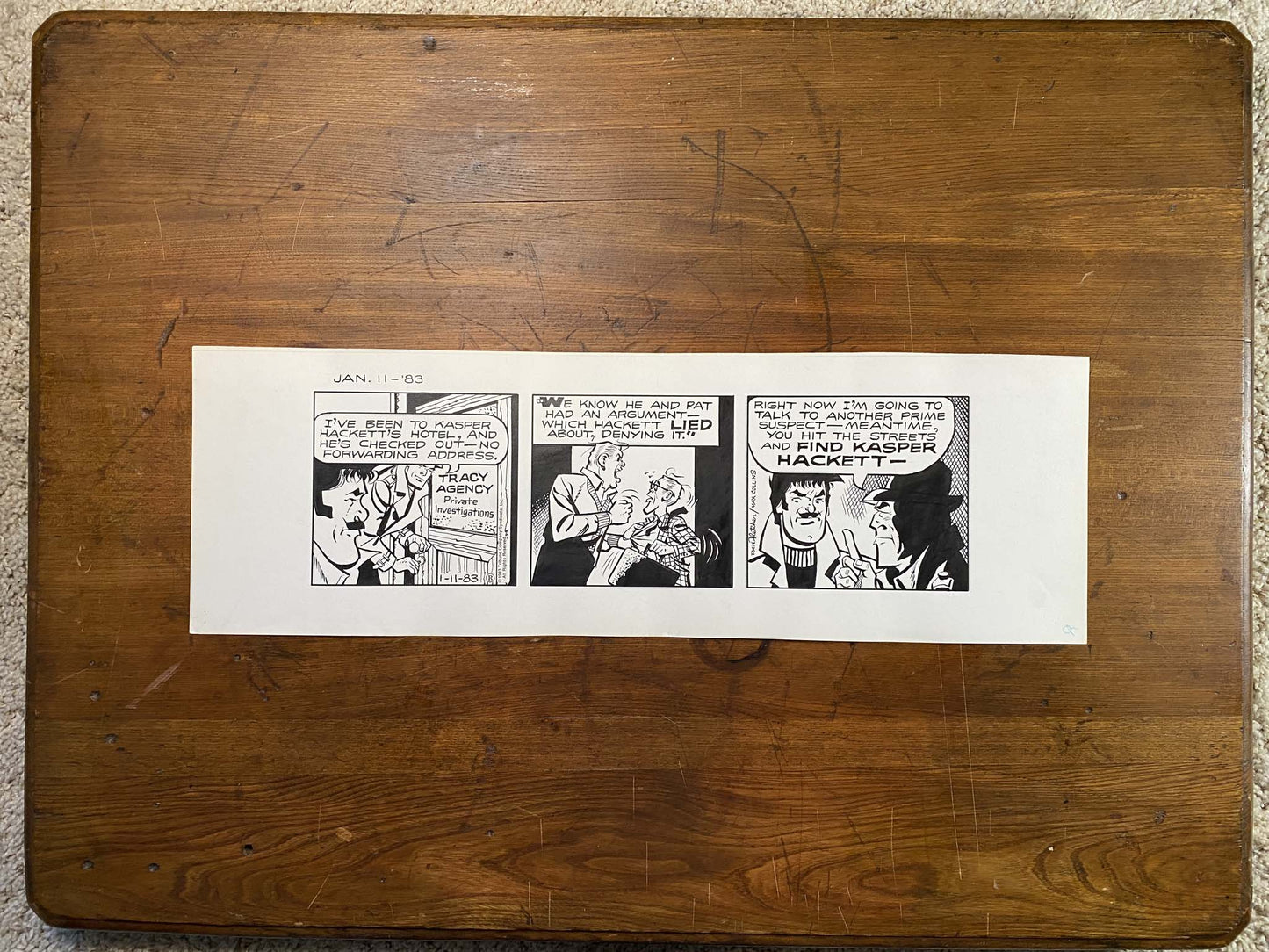 Dick Tracy Daily 1/11/83 Original Art Illustration | Fletcher Studio