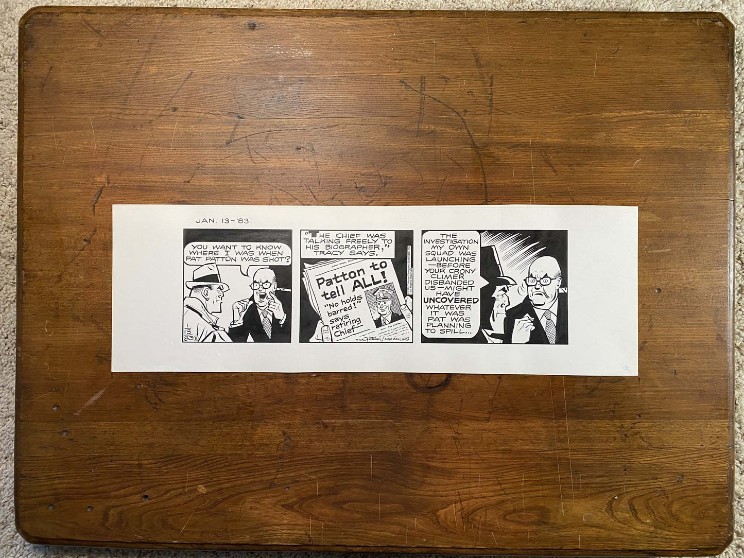 Dick Tracy Daily 1/13/83 Original Art Illustration | Fletcher Studio