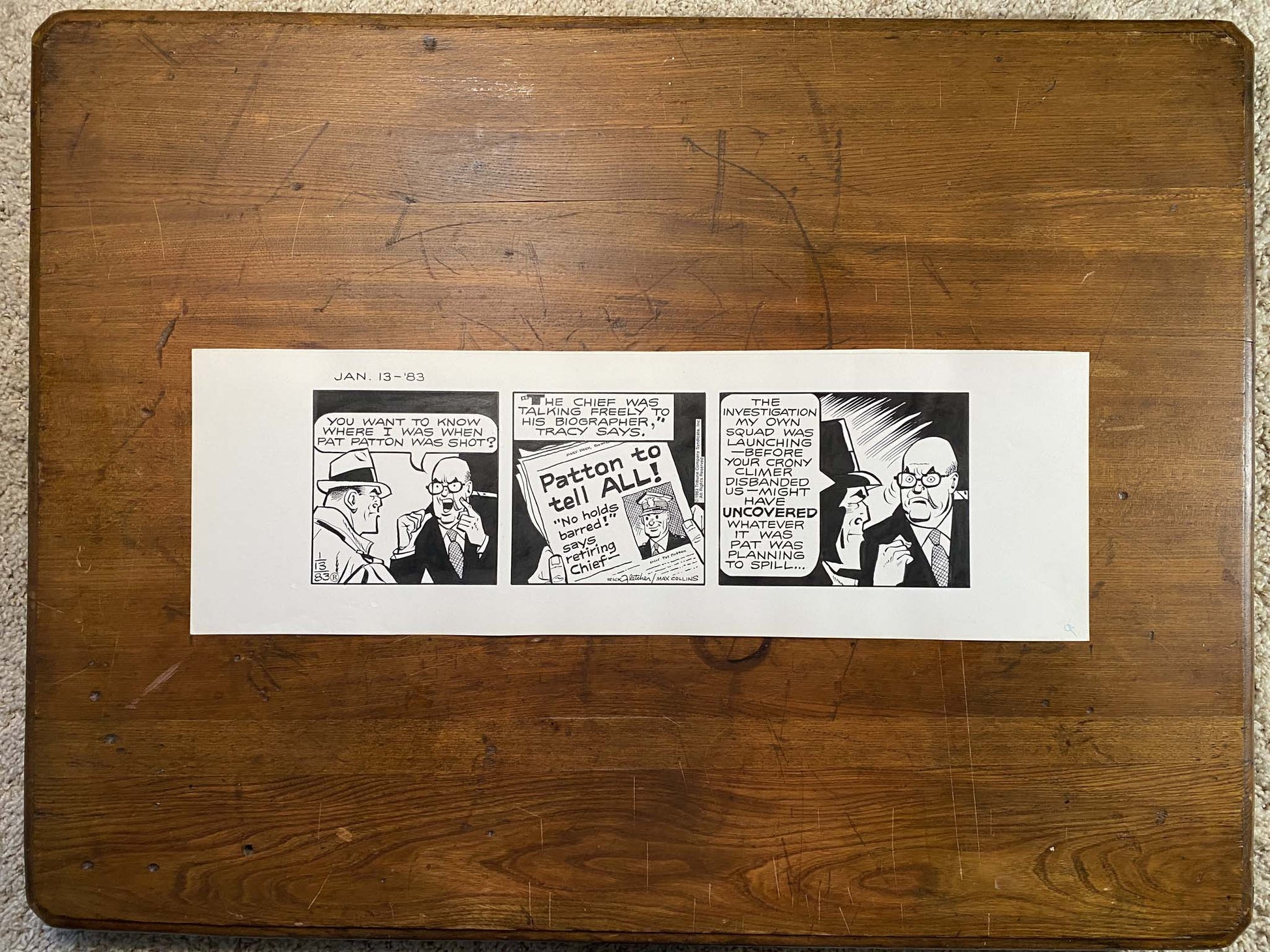 Dick Tracy Daily 1/13/83 Original Art Illustration | Fletcher Studio
