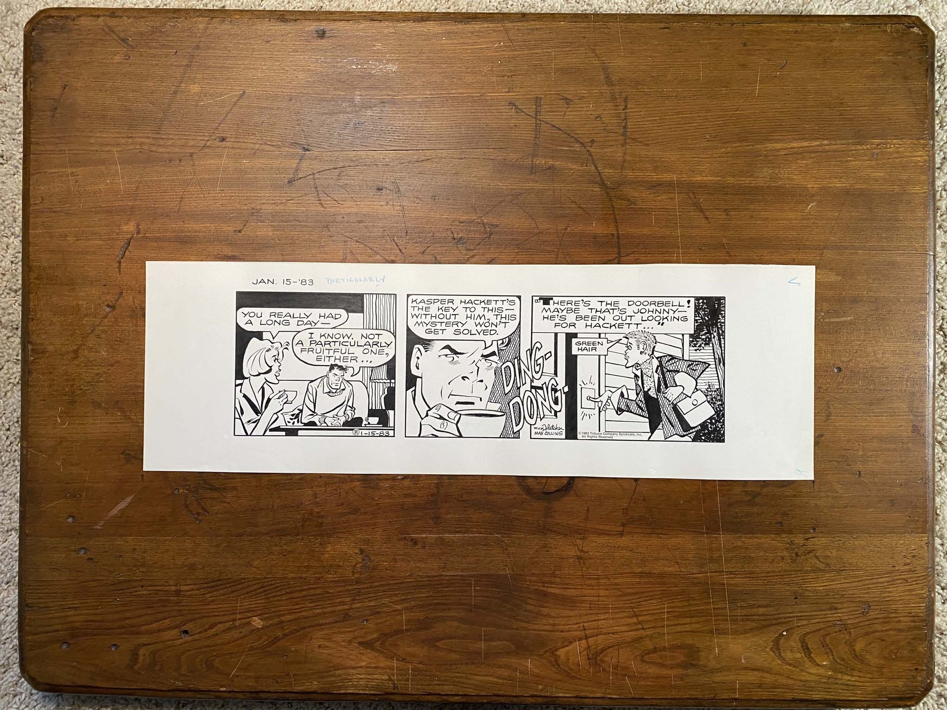 Dick Tracy Daily 1/15/83 Original Art Illustration | Fletcher Studio