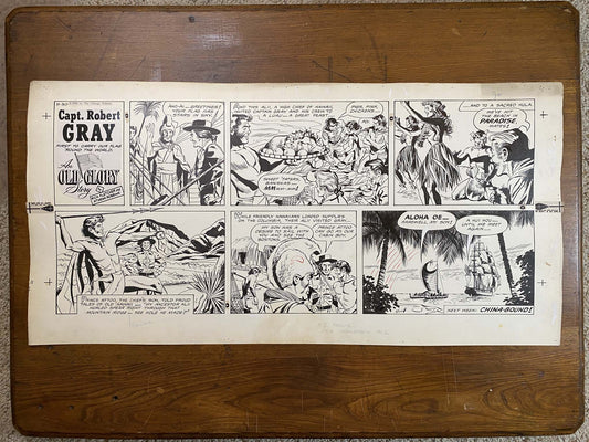 Capt. Robert Gray: An Old Glory Story 9/30/56 Original Art Illustration | Fletcher Studio