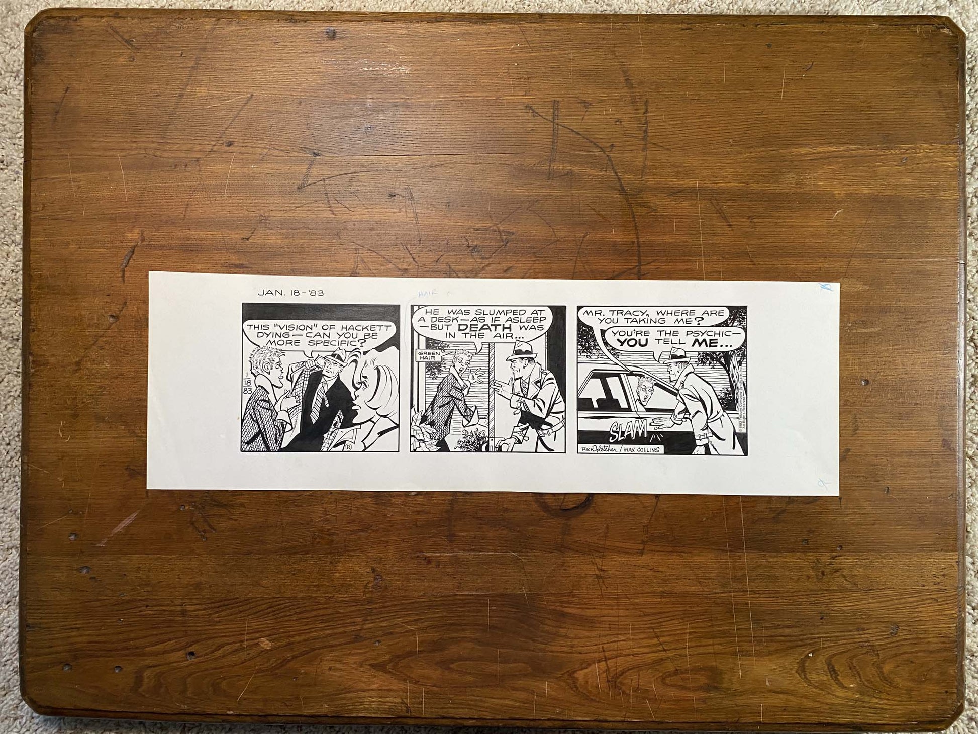Dick Tracy Daily 1/18/83 Original Art Illustration | Fletcher Studio