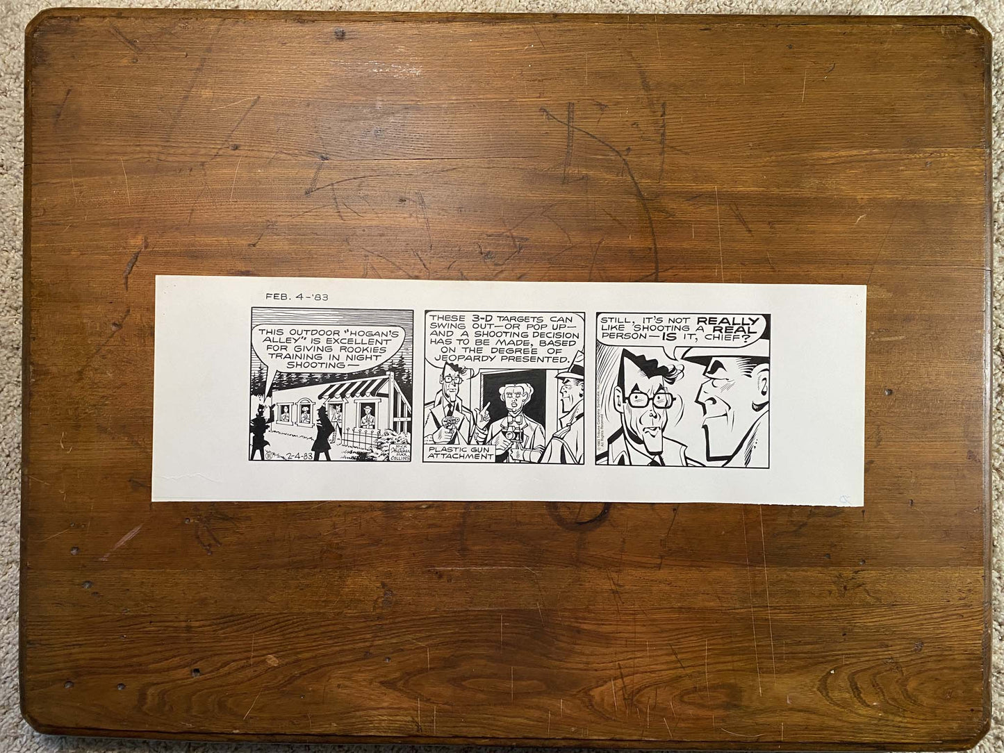 Dick Tracy Daily 2/4/83 Original Art Illustration | Fletcher Studio