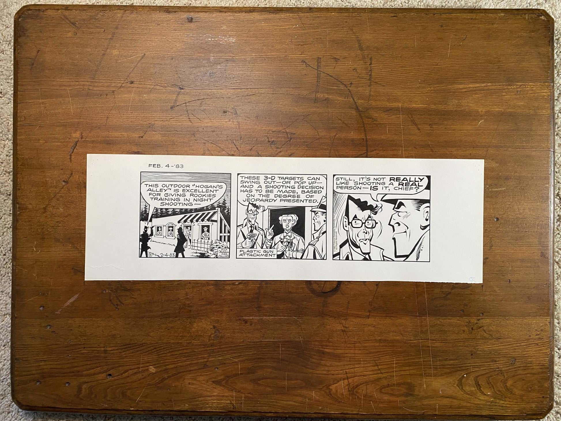 Dick Tracy Daily 2/4/83 Original Art Illustration | Fletcher Studio