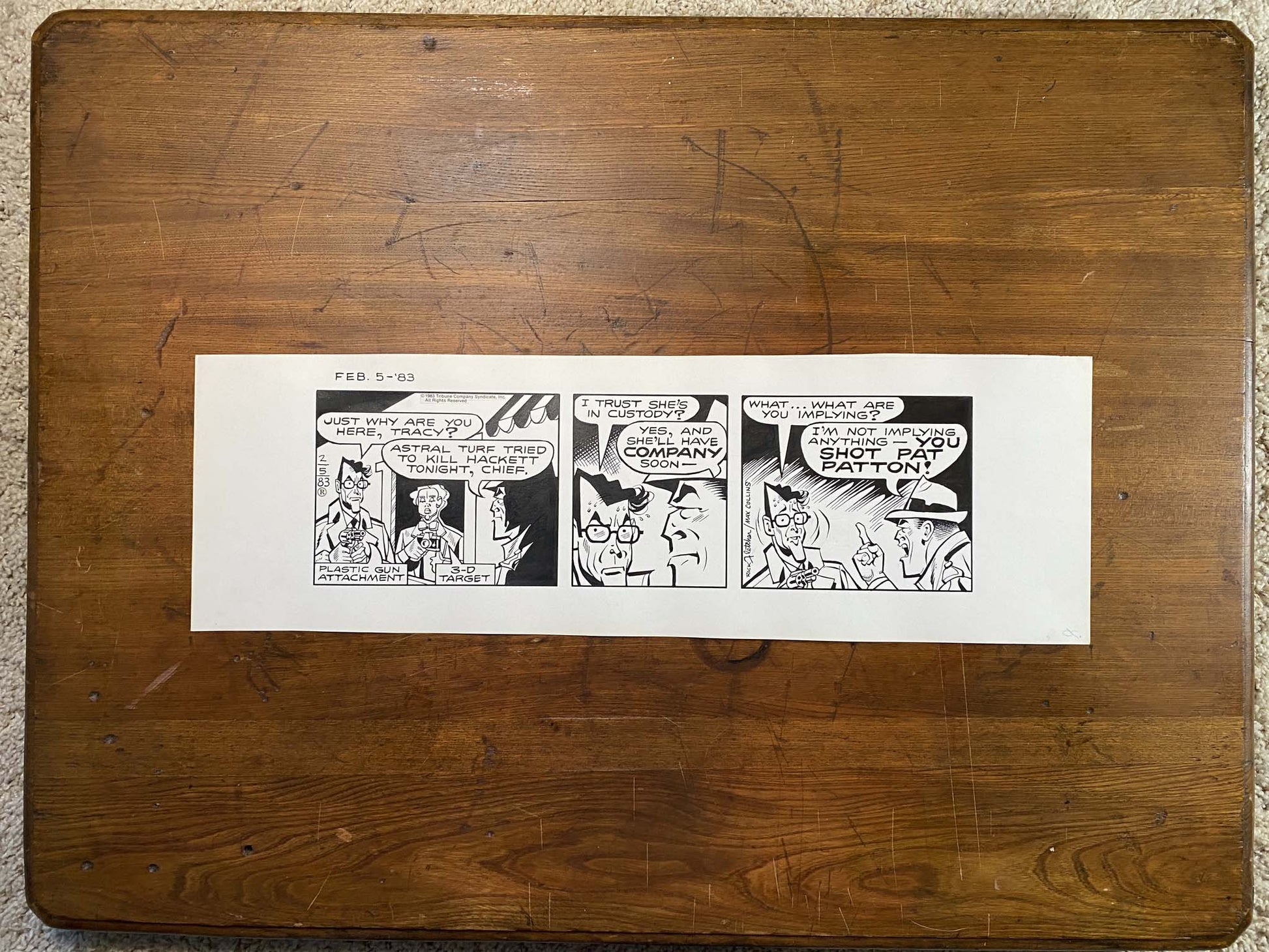 Dick Tracy Daily 2/5/83 Original Art Illustration | Fletcher Studio