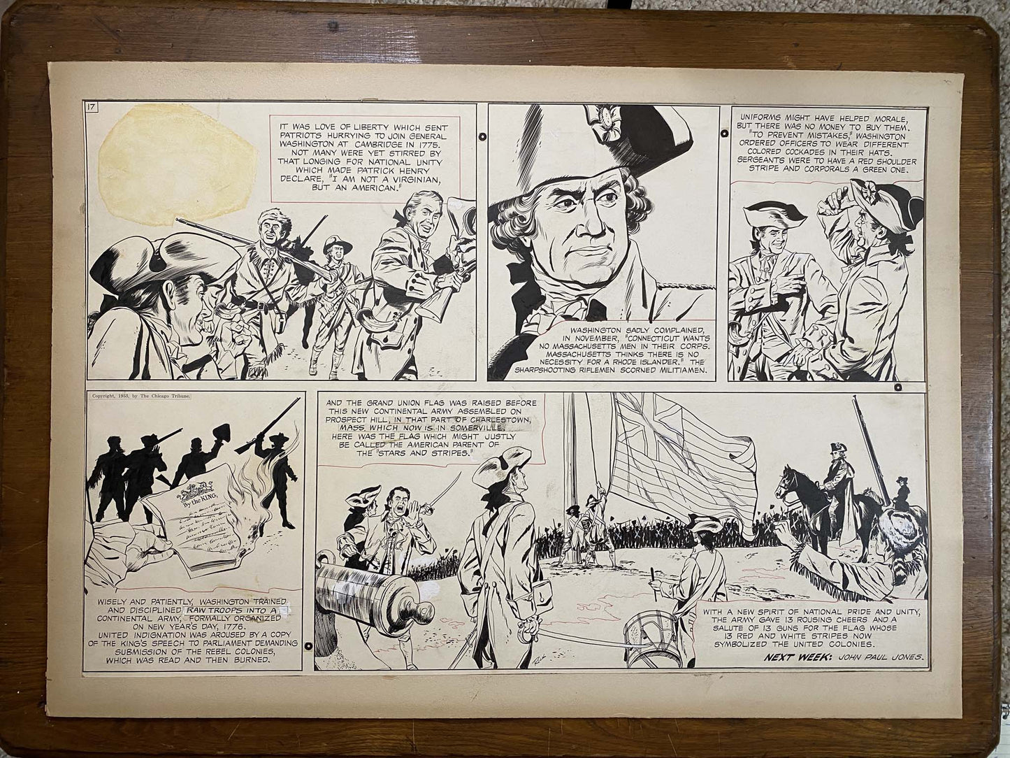 The Old Glory Story: History of the American Flag 5/23/53 Original Art Illustration | Fletcher Studio