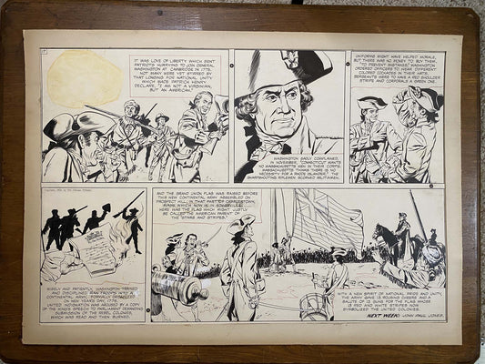The Old Glory Story: History of the American Flag 5/23/53 Original Art Illustration | Fletcher Studio