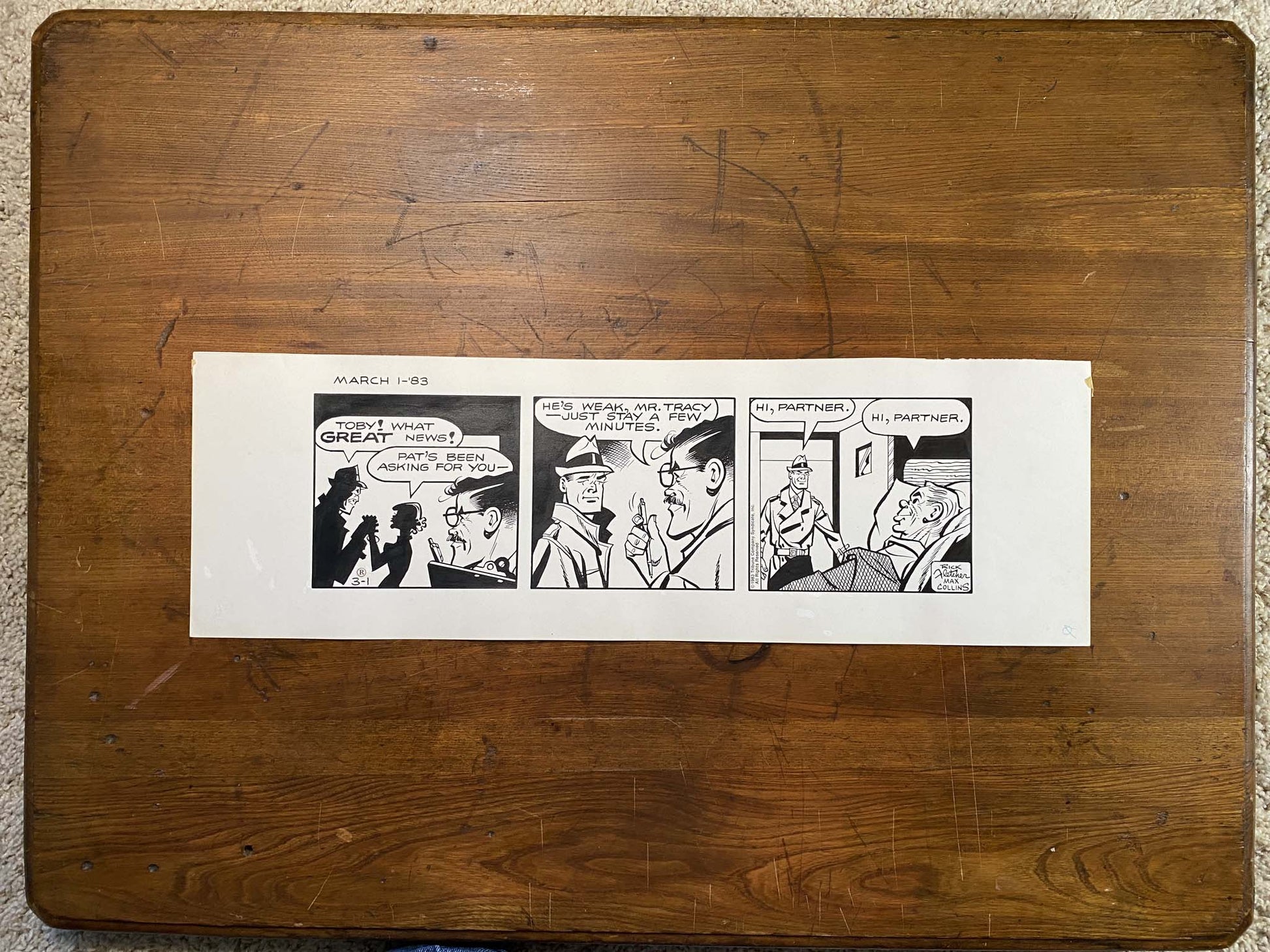 Dick Tracy Daily 3/1/83 Original Art Illustration | Fletcher Studio
