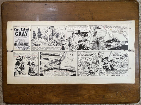 Capt. Robert Gray: An Old Glory Story 10/28/56 Original Art Illustration | Fletcher Studio