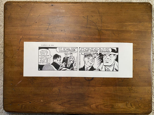 Dick Tracy Daily 3/12/83 Original Art Illustration | Fletcher Studio