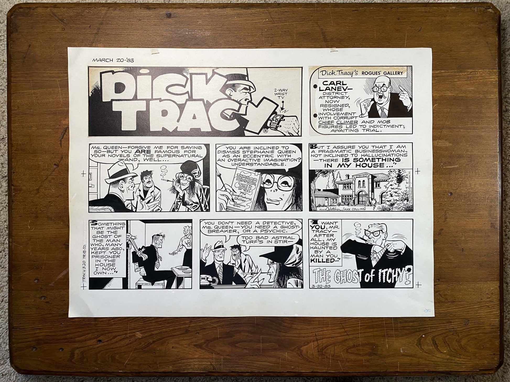 Dick Tracy Sunday 3/20/83 Original Art Illustration | Fletcher Studio