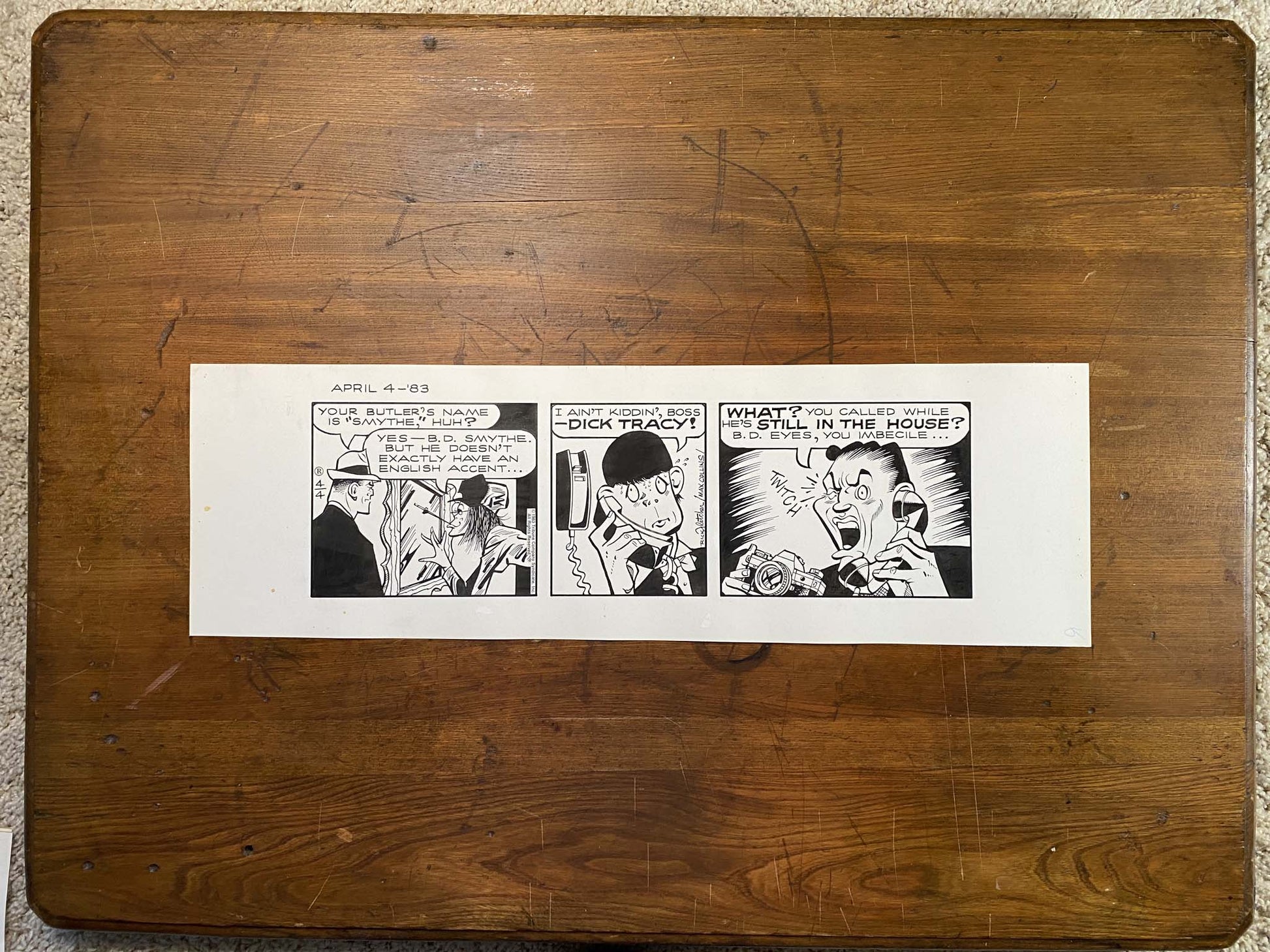 Dick Tracy Daily 4/4/83 Original Art Illustration | Fletcher Studio