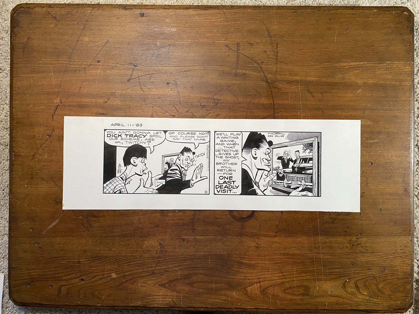 Dick Tracy Daily 4/11/83 Original Art Illustration | Fletcher Studio
