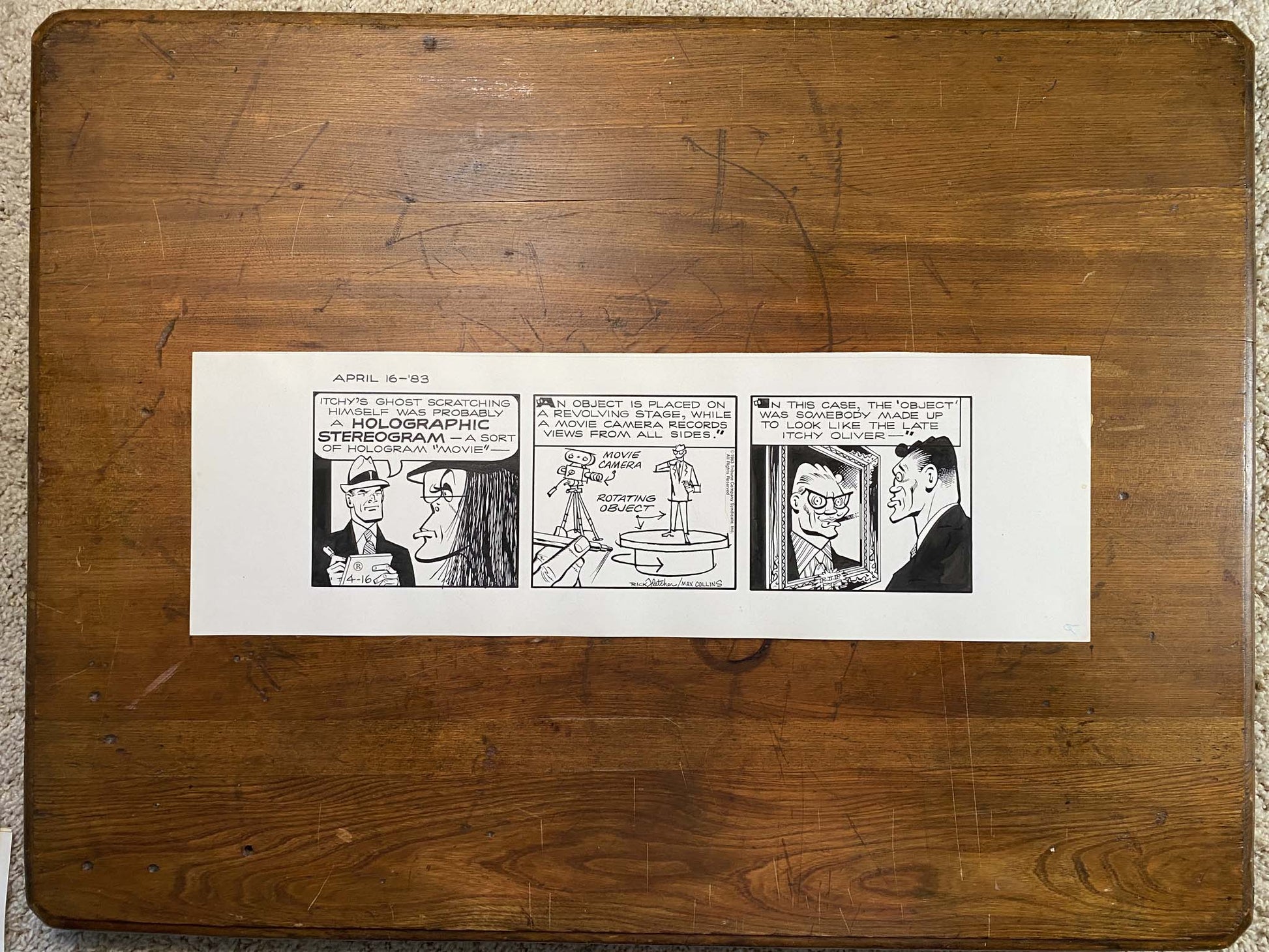 Dick Tracy Daily 4/16/83 Original Art Illustration | Fletcher Studio