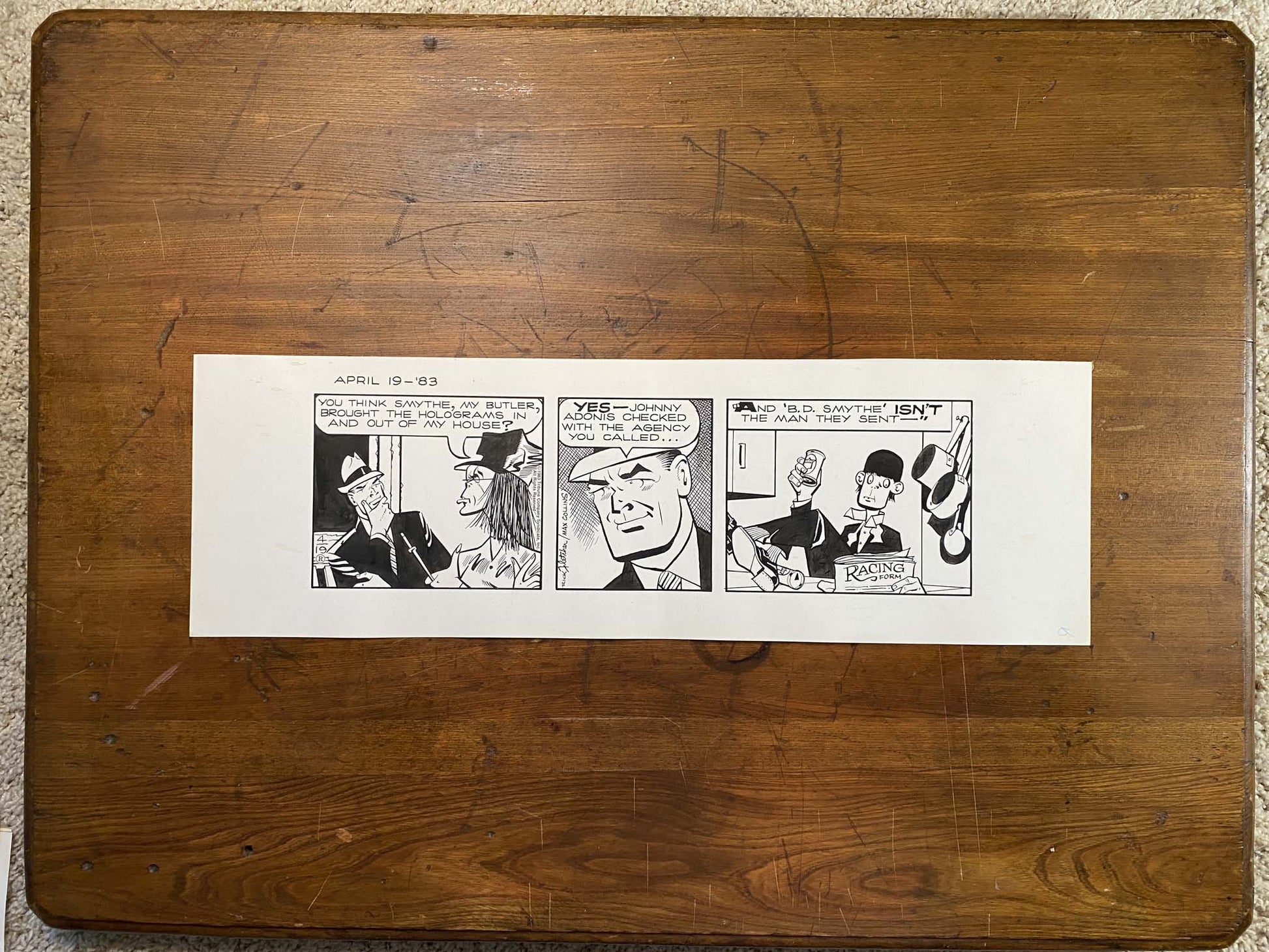Dick Tracy Daily 4/19/83 Original Art Illustration | Fletcher Studio