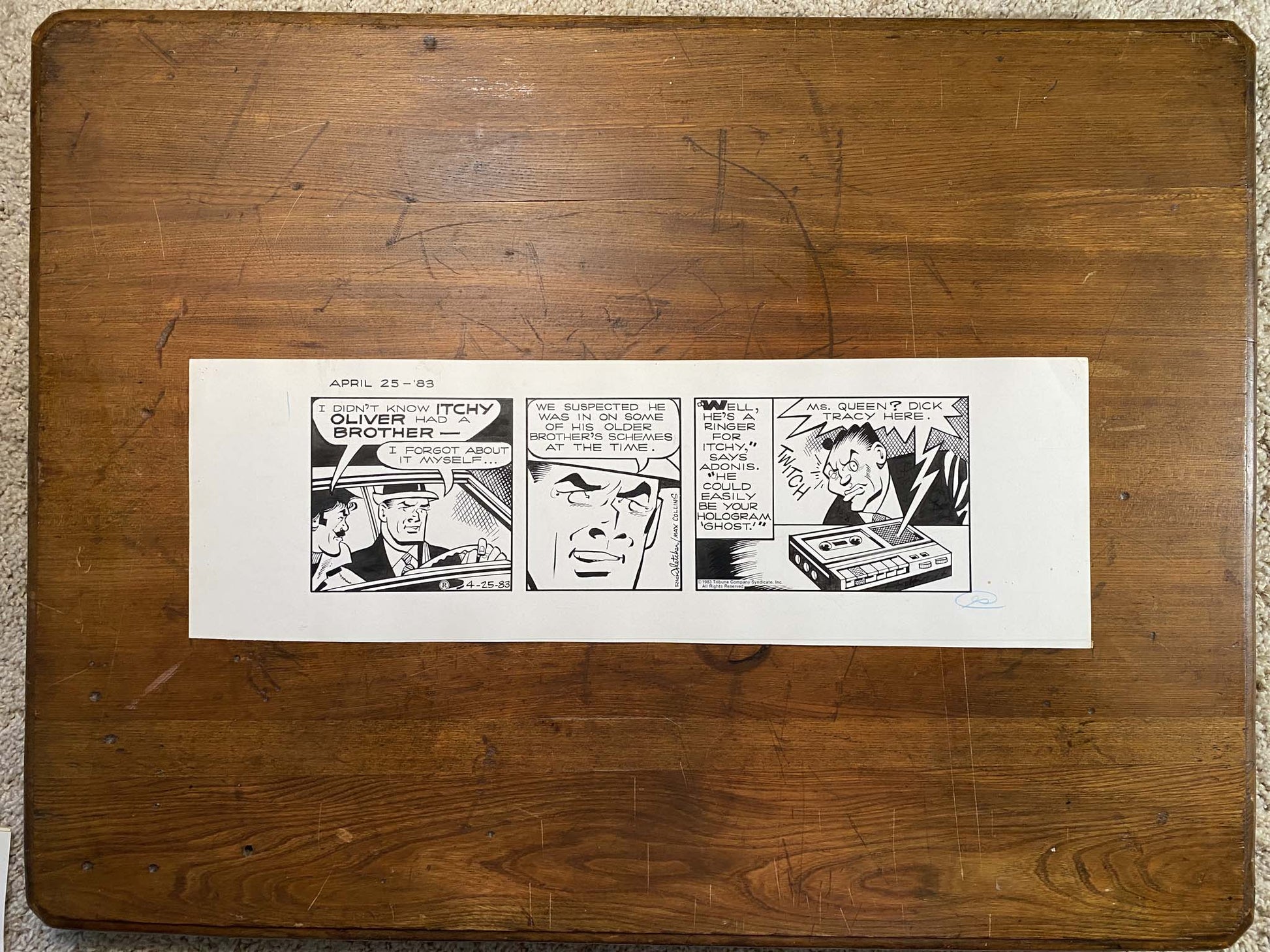 Dick Tracy Daily 4/25/83 Original Art Illustration | Fletcher Studio