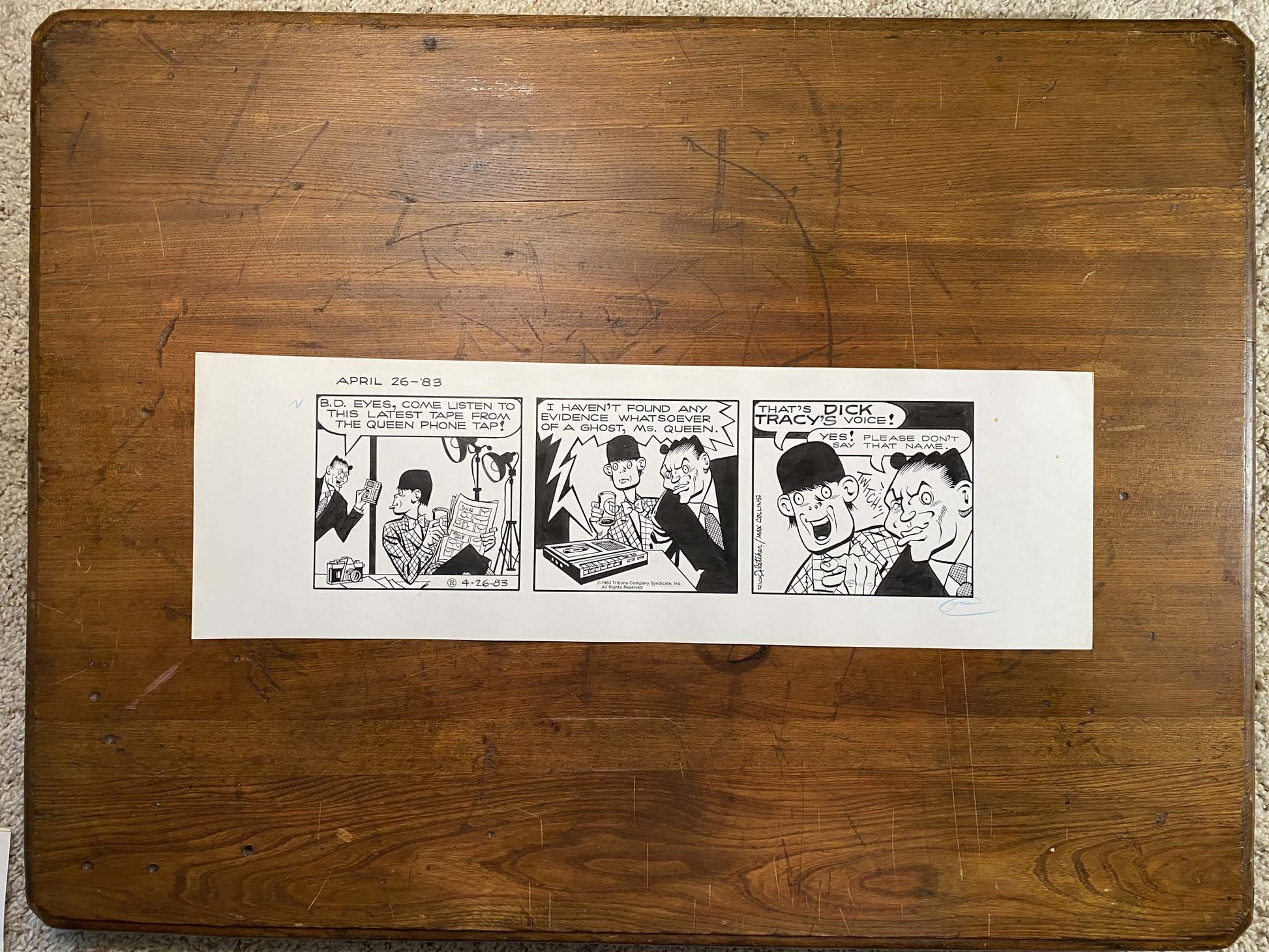 Dick Tracy Daily 4/26/83 Original Art Illustration | Fletcher Studio