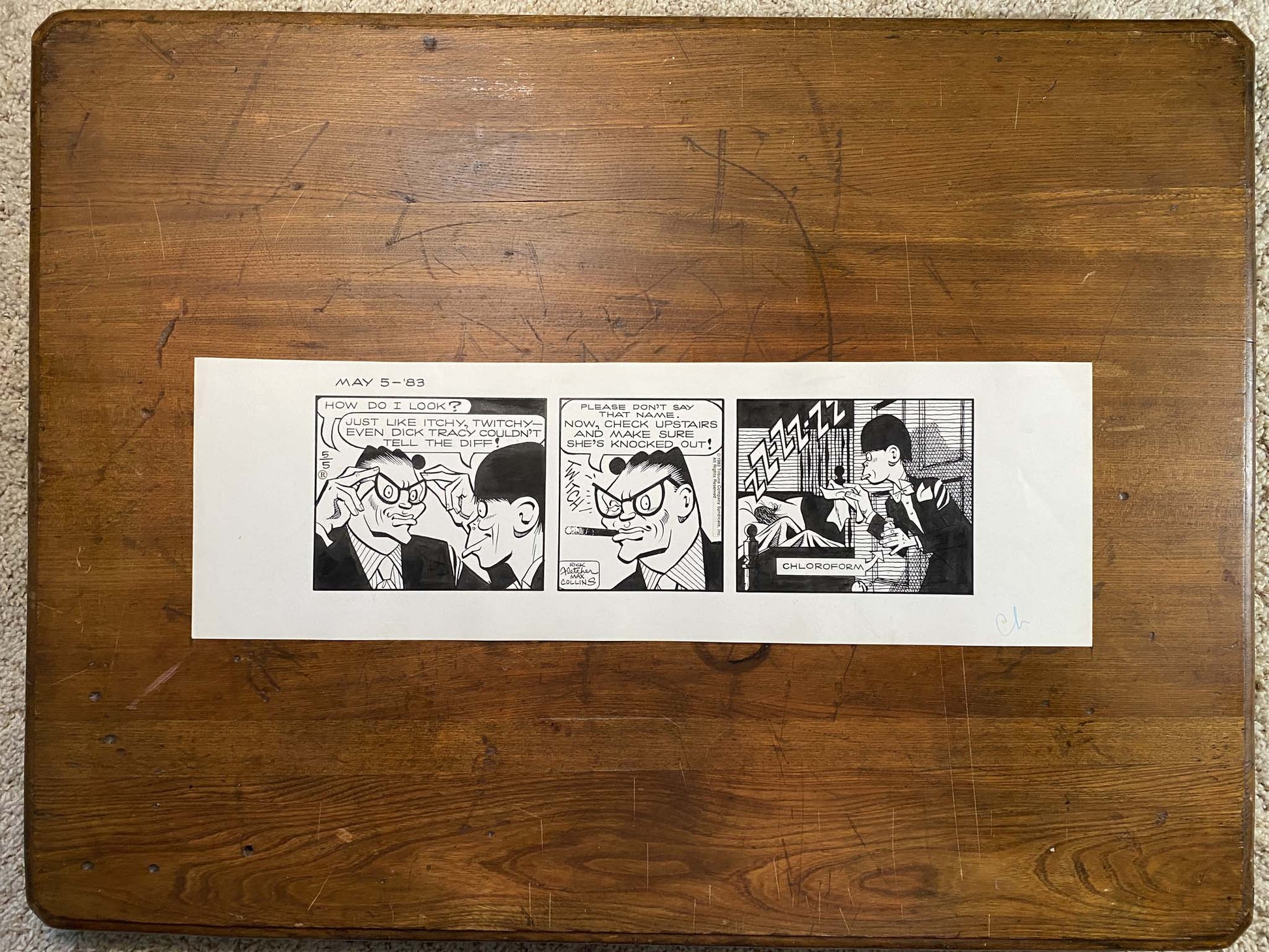Dick Tracy Daily 5/5/83 Original Art Illustration | Fletcher Studio