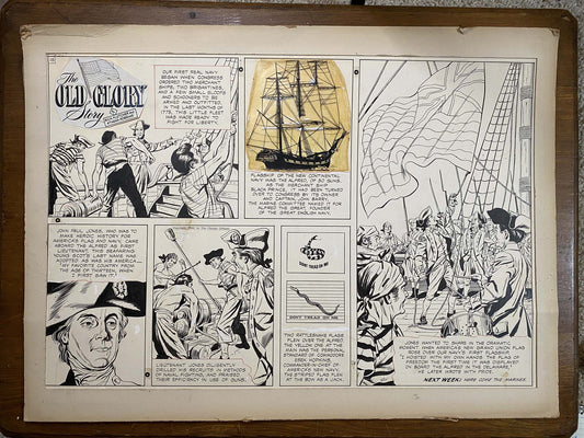 The Old Glory Story: History of the American Flag 5/30/53 Original Art Illustration | Fletcher Studio