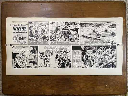 Mad Anthony Wayne: An Old Glory Story 1/20/57 Original Art Illustration | Fletcher Studio