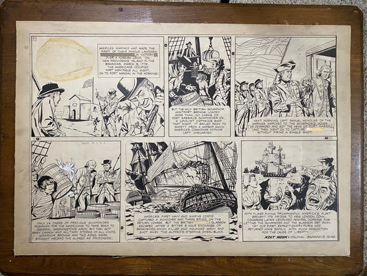 The Old Glory Story: History of the American Flag 6/20/53 Original Art Illustration | Fletcher Studio