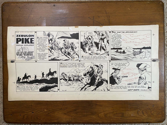 Zebulon Pike: An Old Glory Story 8/25/57 Original Art Illustration | Fletcher Studio