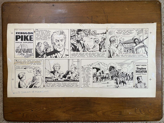 Zebulon Pike: An Old Glory Story 10/6/57 Original Art Illustration | Fletcher Studio
