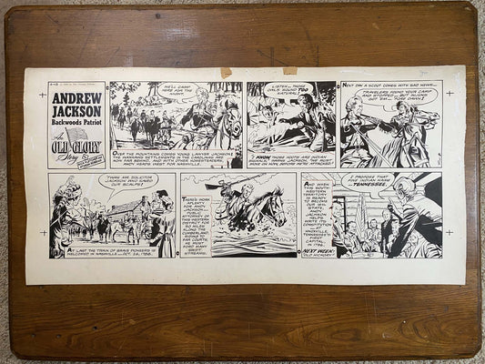Andrew Jackson: An Old Glory Story 4/13/58 Original Art Illustration | Fletcher Studio