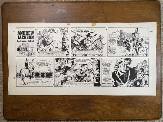 Andrew Jackson: An Old Glory Story 5/4/58 Original Art Illustration | Fletcher Studio