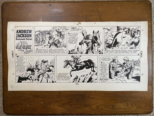 Andrew Jackson: An Old Glory Story 5/25/58 Original Art Illustration | Fletcher Studio