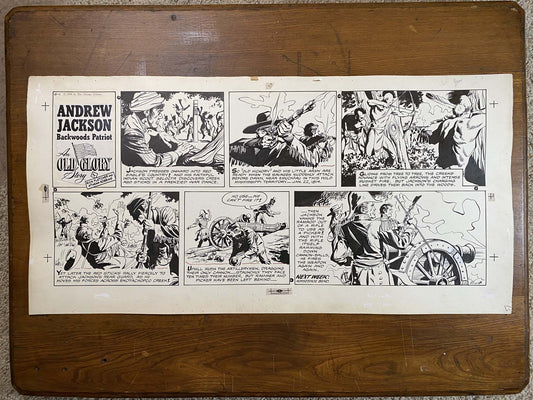 Andrew Jackson: An Old Glory Story 6/1/58 Original Art Illustration | Fletcher Studio