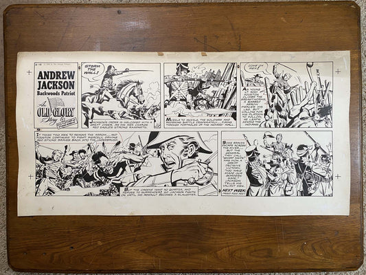 Andrew Jackson: An Old Glory Story 6/15/58 Original Art Illustration | Fletcher Studio