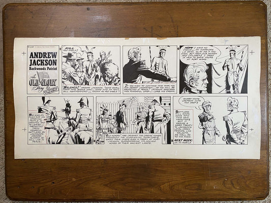 Andrew Jackson: An Old Glory Story 6/29/58 Original Art Illustration | Fletcher Studio