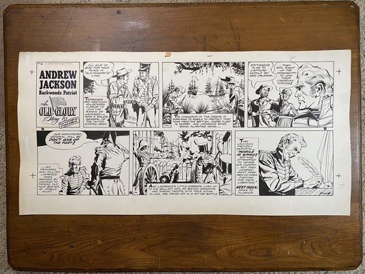 Andrew Jackson: An Old Glory Story 7/6/58 Original Art Illustration | Fletcher Studio