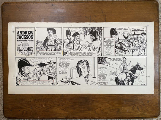 Andrew Jackson: An Old Glory Story 7/20/58 Original Art Illustration | Fletcher Studio