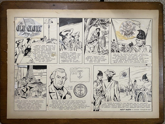 The Old Glory Story: History of the American Flag 8/1/53 Original Art Illustration | Fletcher Studio