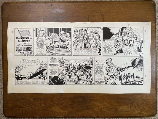 Defense of Baltimore: An Old Glory Story 10/5/58 Original Art Illustration | Fletcher Studio