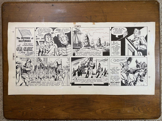Defense of Baltimore: An Old Glory Story 10/26/58 Original Art Illustration | Fletcher Studio