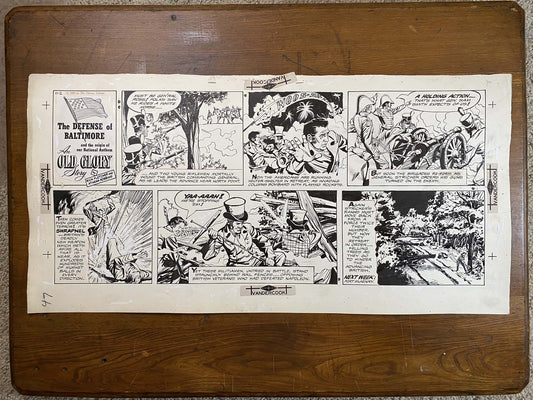 Defense of Baltimore: An Old Glory Story 11/2/58 Original Art Illustration | Fletcher Studio